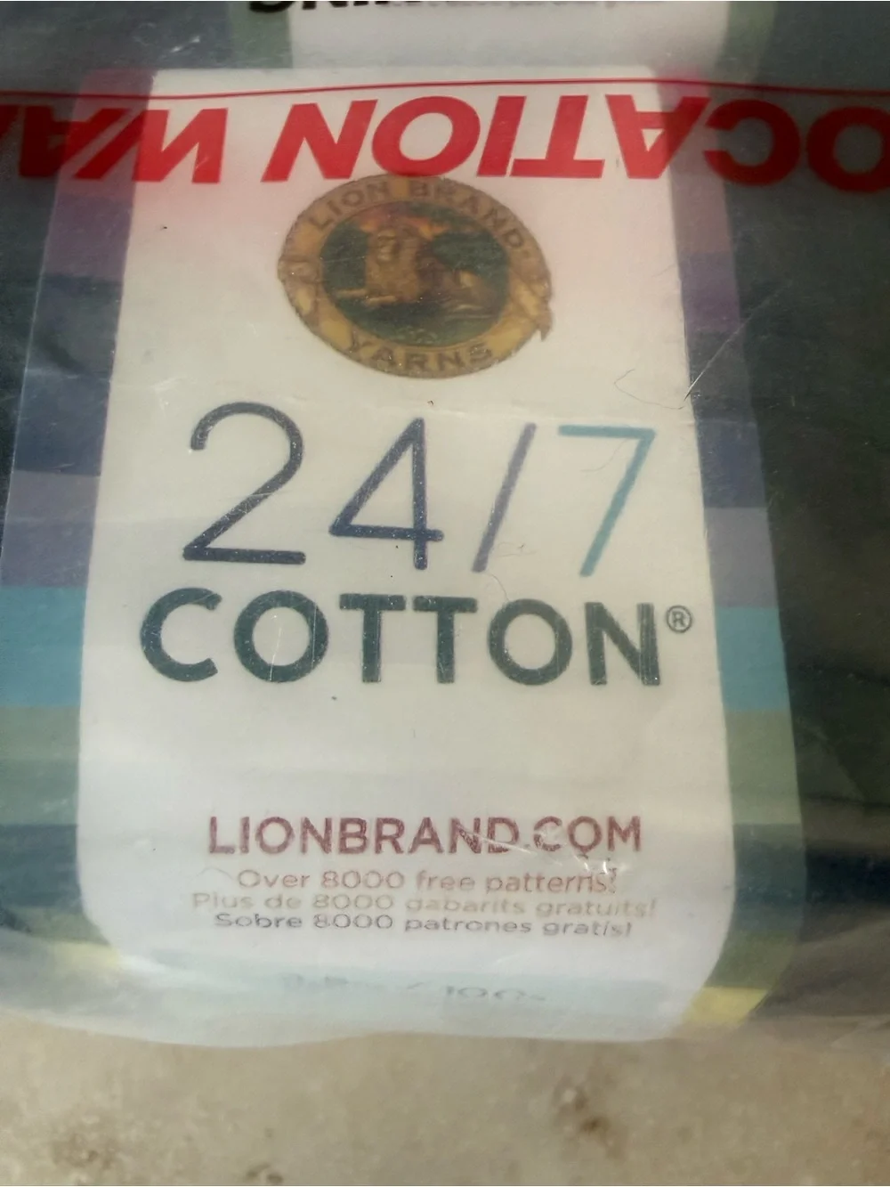 Lion Brand Yarn 24/7 Cotton– Black